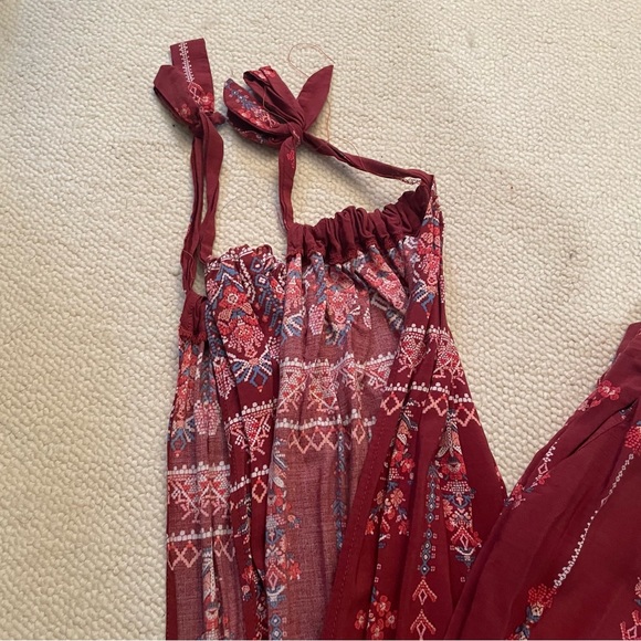 Samantha Dru Rust Print Tie At Ankle Pants s/Small….so comfortable!! - Picture 3 of 5